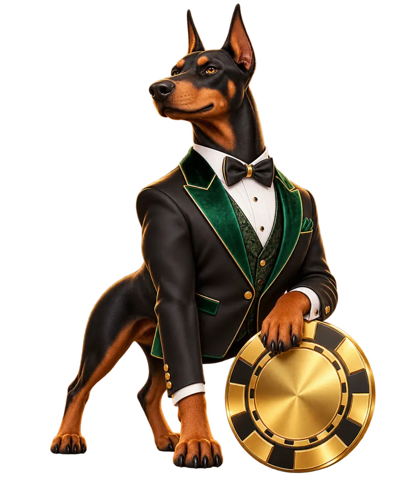 Spin Dog Doberman mascot
